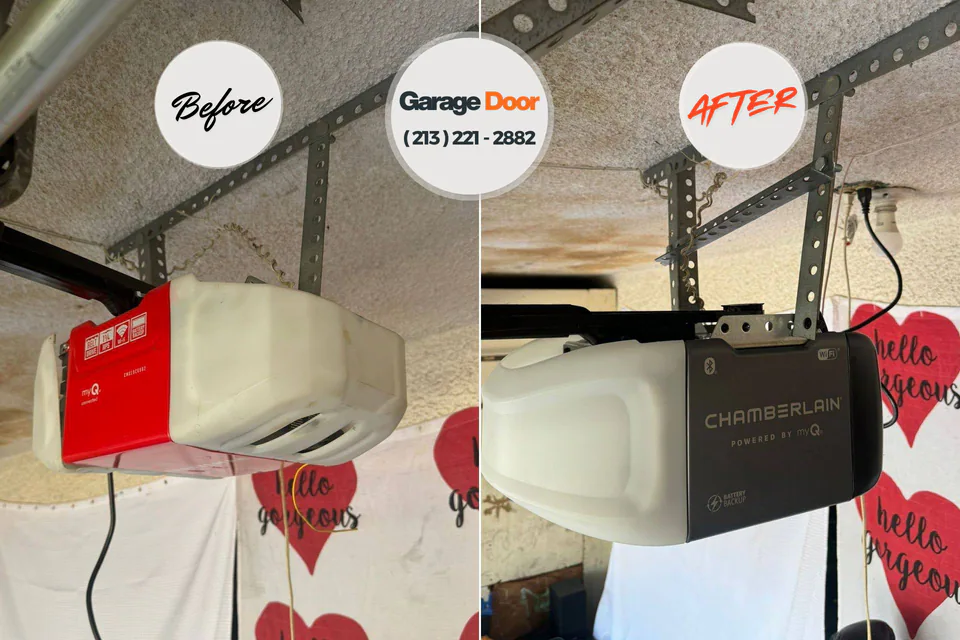 Before and after: garage door repair Waretown, NJ